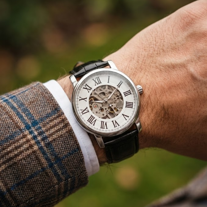 Milano Minimal Roman Skeleton Watch