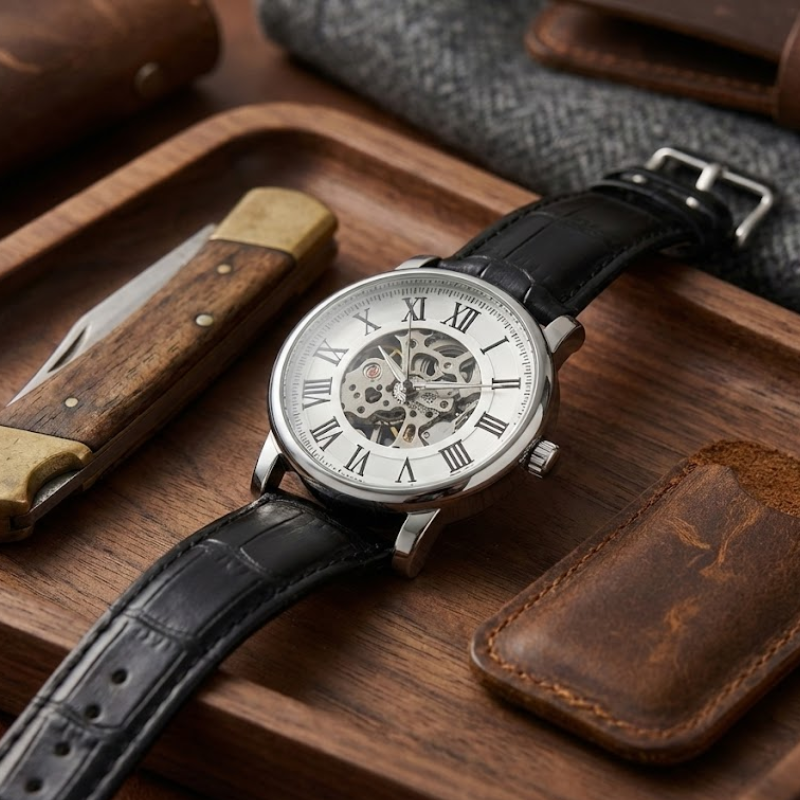 Milano Minimal Roman Skeleton Watch