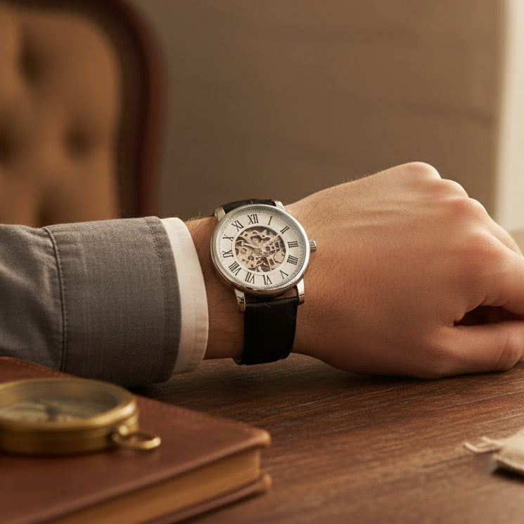 Milano Minimal Roman Skeleton Watch