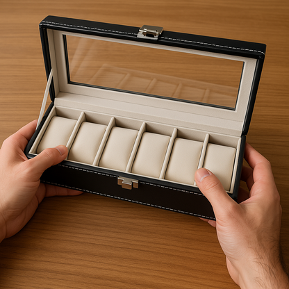 TRADITIONAL JEWELRY BOX - 6 SLOTS