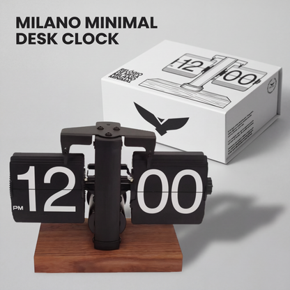 Milano Minimal WoodWork Desk Clock